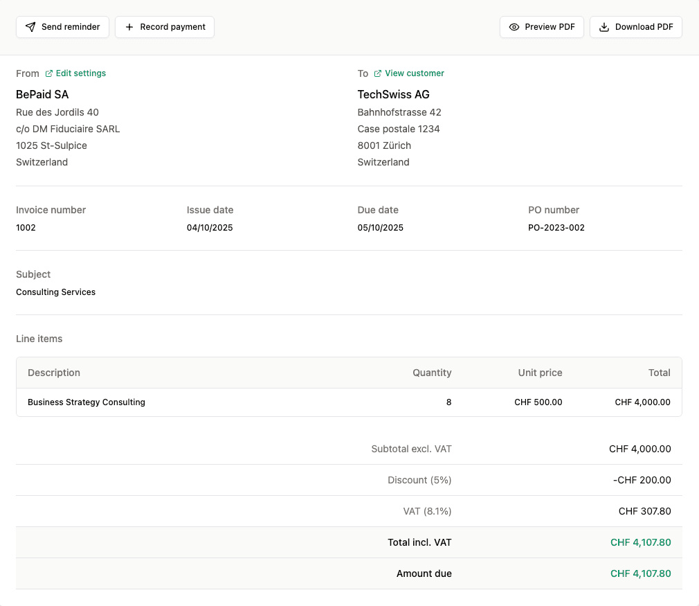 Invoices