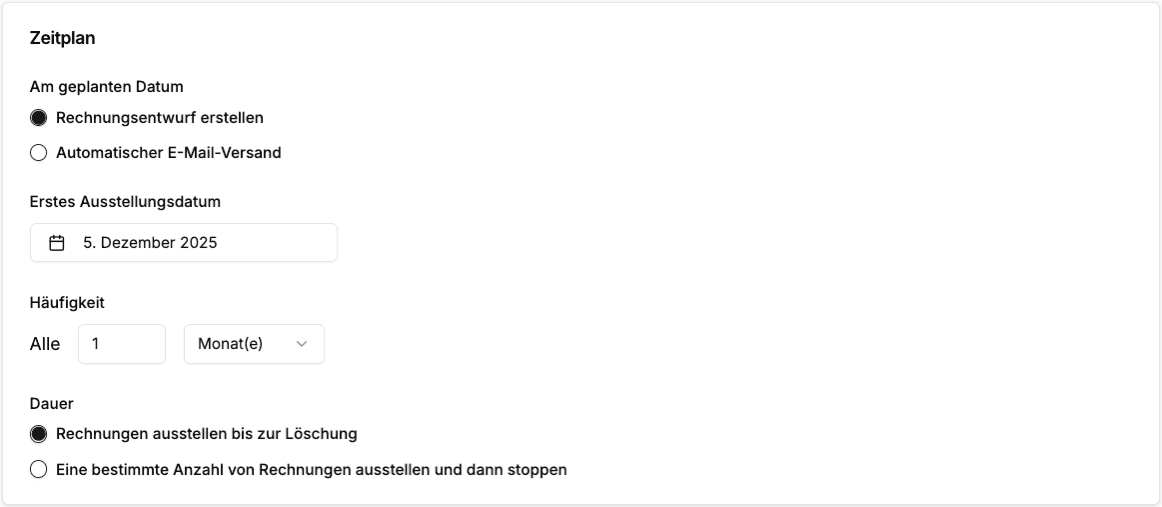 Wiederkehrende Rechnungen